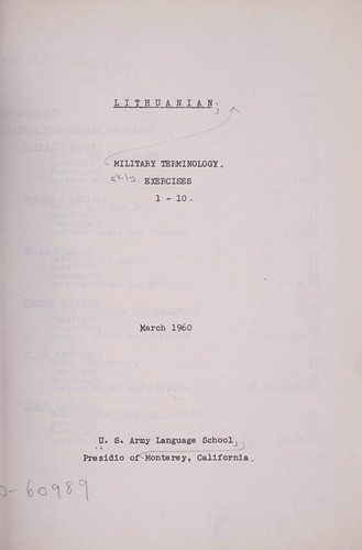Cover for Lithuanian