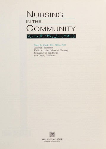 Cover for Nursing in the community