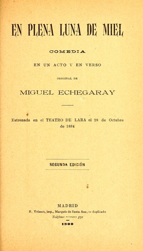 Cover for En plena luna de miel