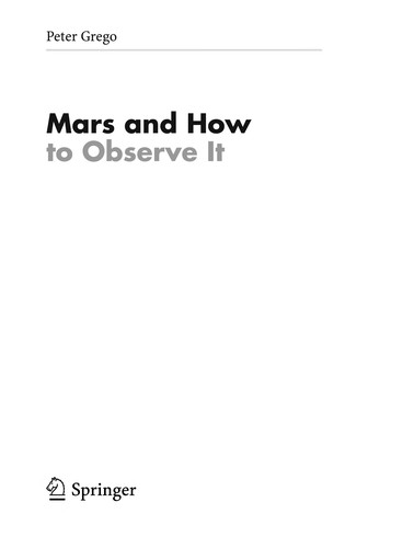 Cover for Mars and How to Observe It