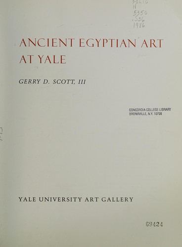 Cover for Ancient Egyptian art at Yale