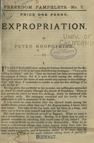 Cover for Expropriation