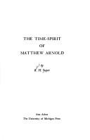 Cover for The time-spirit of Matthew Arnold