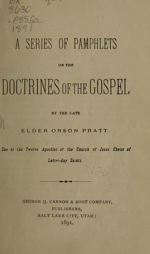 Cover for series of pamphlets on the doctrines of the gospel
