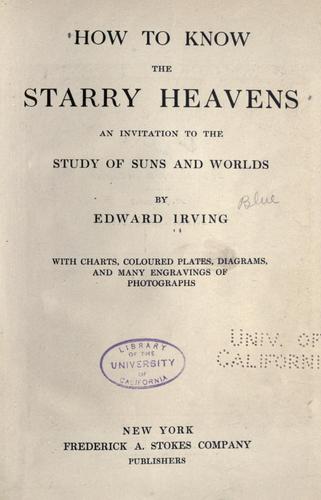 Cover for How to know the starry heavens