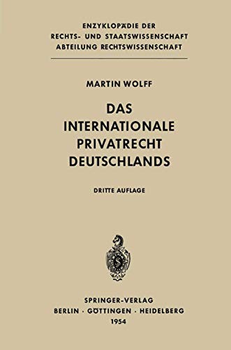 Cover for Das Internationale Privatrecht Deutschlands