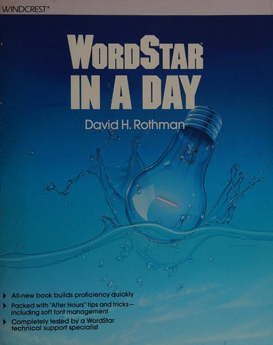 Cover for WordStar in a day