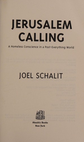 Cover for Jerusalem calling