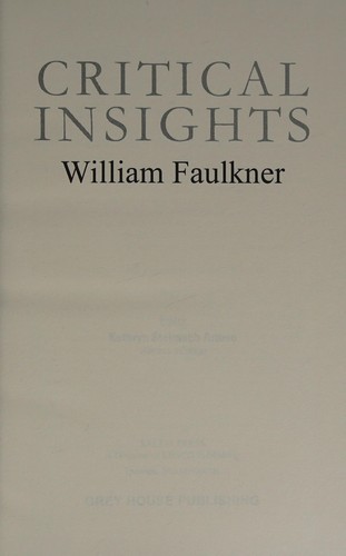 Cover for William Faulkner