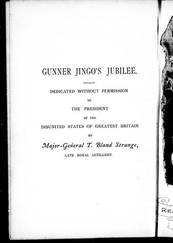 Cover for Gunner Jingo's jubilee