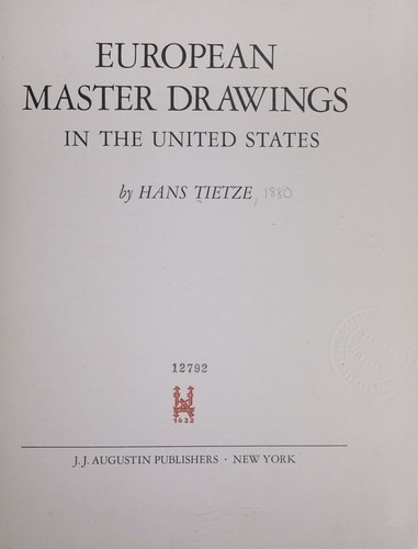 Cover for European master drawings in the United States