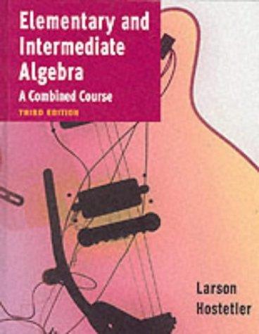 Cover for Elementary and intermediate algebra