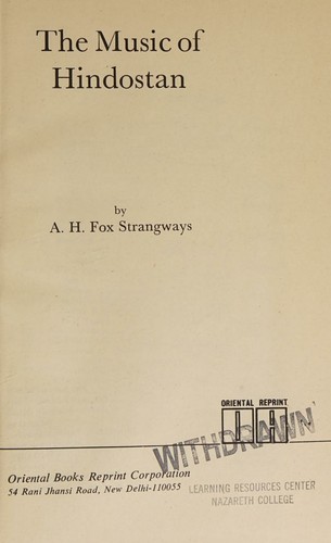 Cover for The music of Hindostan