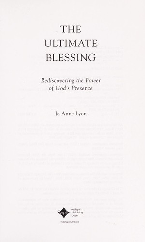 Cover for The ultimate blessing