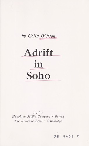 Cover for Adrift in Soho.