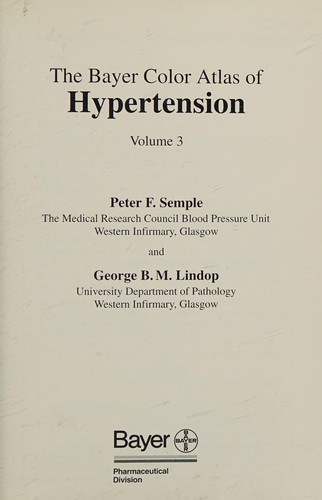 Cover for The Bayer color atlas of hypertension