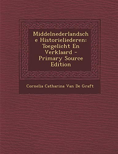 Cover for Middelnederlandsche Historieliederen