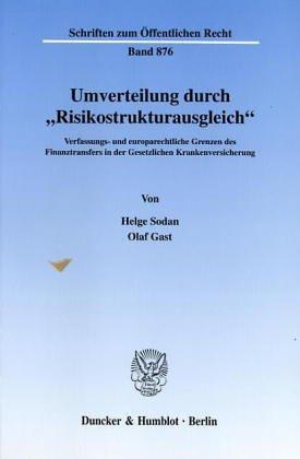 Cover for Umverteilung durch "Risikostrukturausgleich"