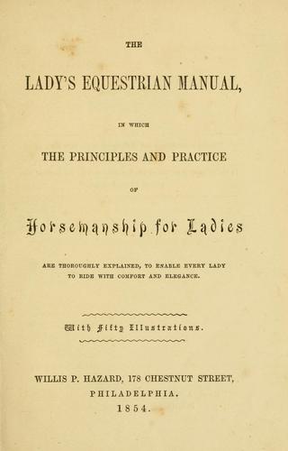 Cover for The lady's equestrian manual