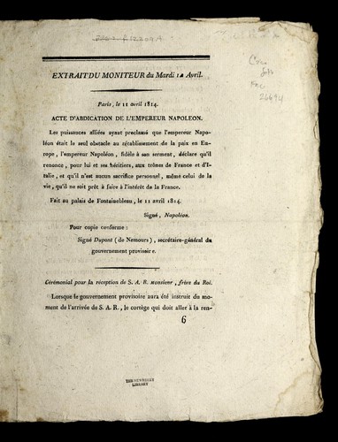 Cover for Extrait du Moniteur du mardi 12 avril