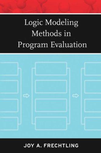 Cover for Logic Modeling Methods in Program Evaluation
