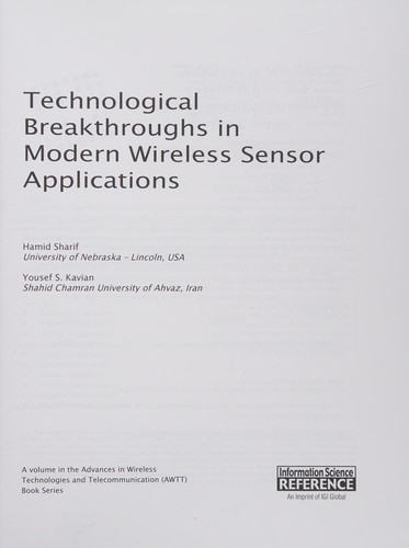Cover for Technological breakthroughs in modern wireless sensor applications