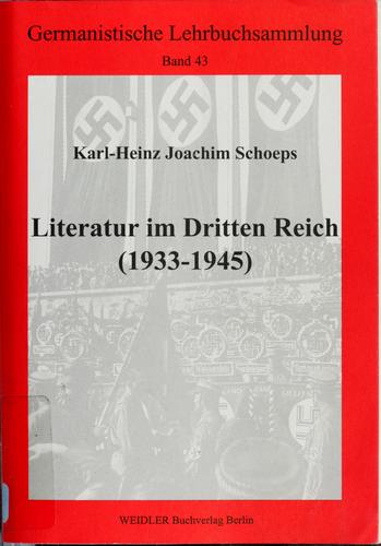 Cover for Literatur im Dritten Reich (1933-1945)