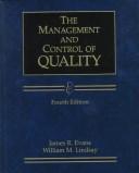 Cover for The management and control of quality