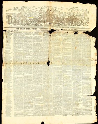 Cover for Dollar weekly times