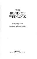 Cover for The bond of wedlock