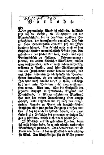 Cover for Historische nachrichten und politische betrachtungen über die französische revolution