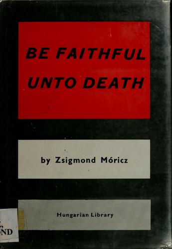 Cover for Be faithful unto death