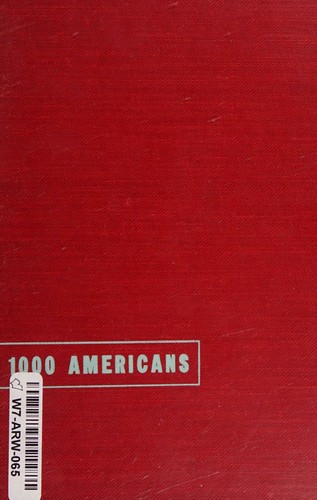 Cover for One thousand Americans