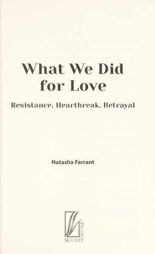 Cover for What we did for love