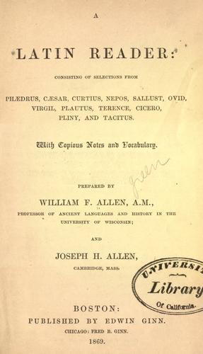 Cover for A Latin reader