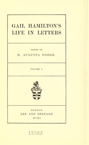 Cover for Gail Hamilton's life in letters