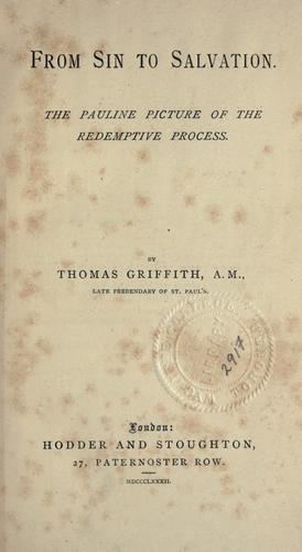 Cover for From sin to salvation