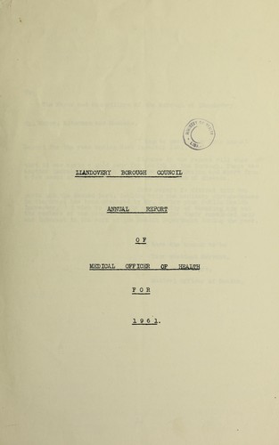 Cover for [Report 1961]