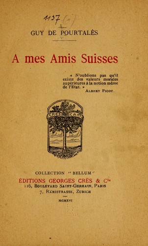 Cover for A mes amis suisses ...
