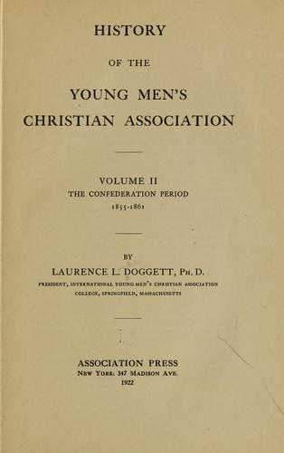Cover for History of the Young Men's Christian Association