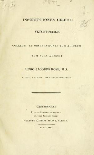 Cover for Inscriptiones graecae