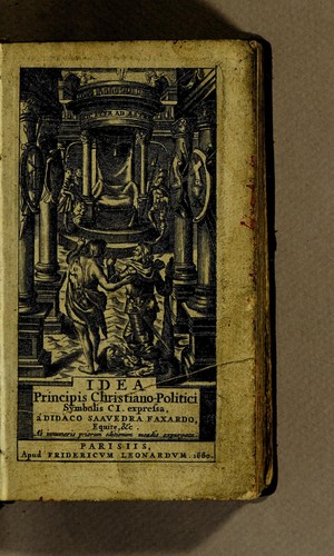 Cover for Idea principis christiano-politici