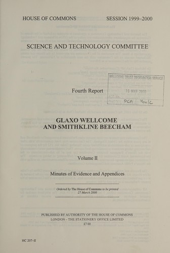 Cover for Glaxo Wellcome and Smithkline Beecham.