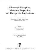 Cover for Adrenergic Receptors (Symposia Medica Hoechst, 19)