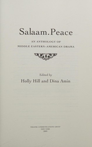 Cover for Salaam, peace