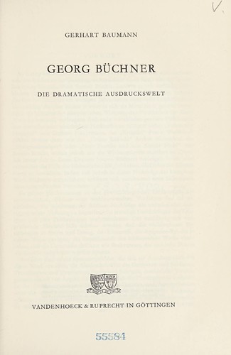 Cover for Georg Büchner