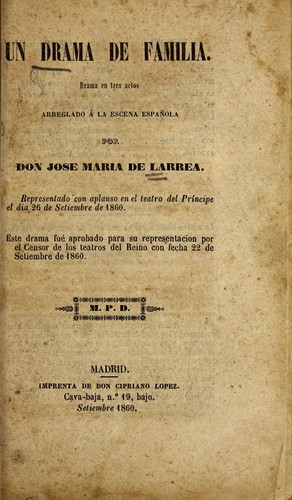 Cover for Un drama de familia