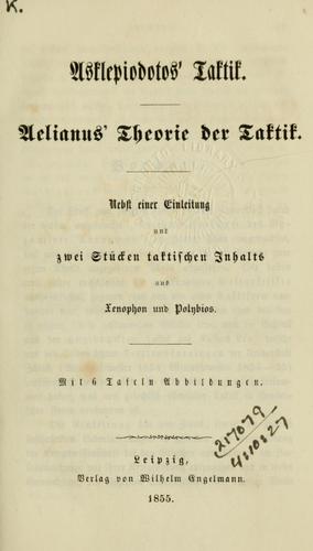 Cover for Griechische Kriegsschriftsteller