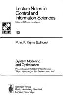Cover for System modelling and optimization