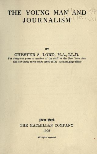 Cover for young man and journalism